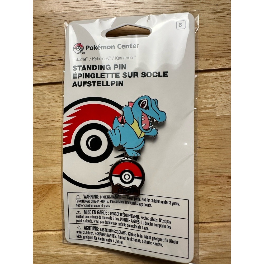 Pokemon Totodile Standing Pin Official Nintendo Collectible Badge Enamel